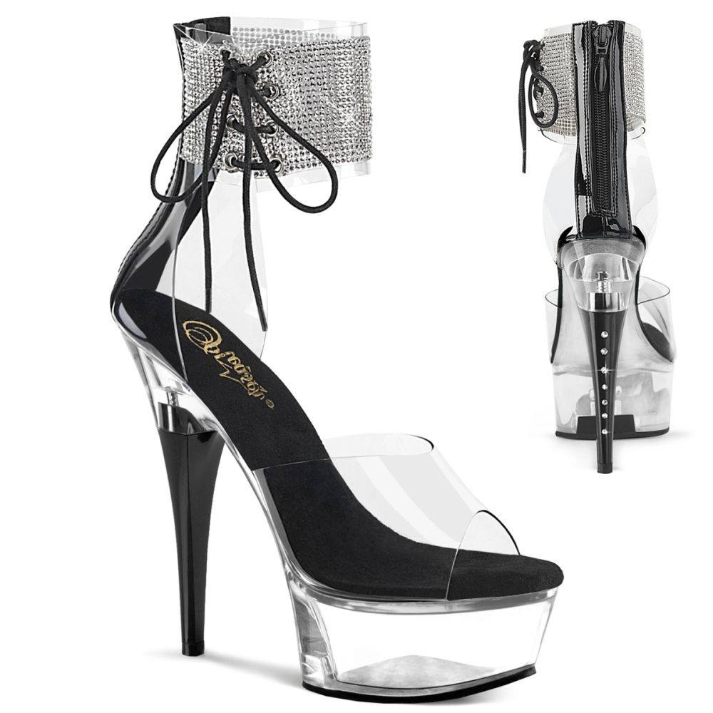 Pleaser - CAPTIVA624RS Sandale à bride à la cheville, Pole dance chaussures - Noir Product image